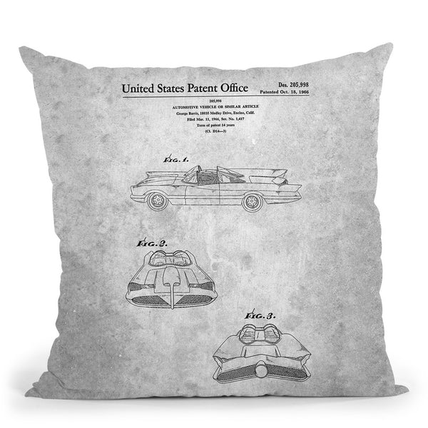 Automobile Blueprint I Throw Pillow By Cole Borders - All About Vibe