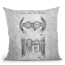 Starwars Plane Blueprint Ii Throw Pillow By Cole Borders - All About Vibe