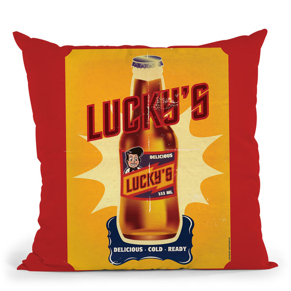 LuckyÕS Throw Pillow By American Flat - All About Vibe
