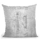 Guitar Blueprint Iii Throw Pillow By Cole Borders - All About Vibe