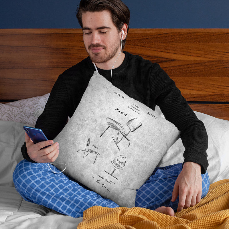 Chair Blueprint Throw Pillow By Cole Borders