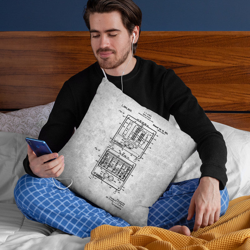 Toaster Blueprint Throw Pillow By Cole Borders - All About Vibe