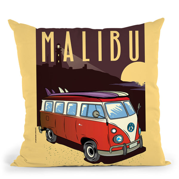 Malibu Throw Pillow By American Flat - All About Vibe