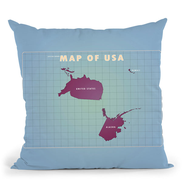 Upside Down Usa Throw Pillow By American Flat - All About Vibe