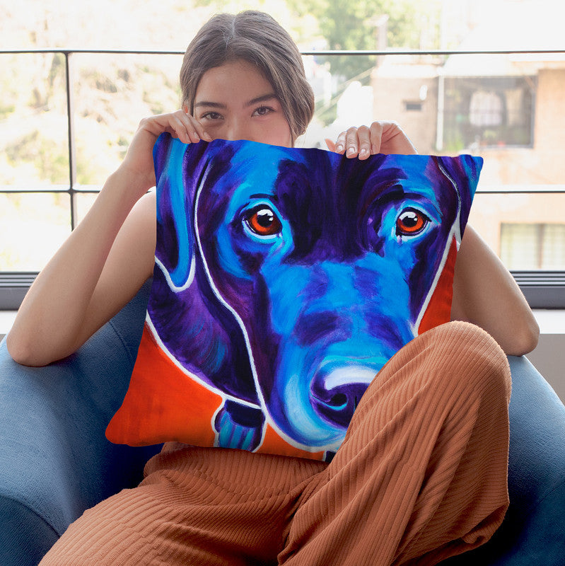 Lab Olive Throw Pillow By Dawgart - All About Vibe