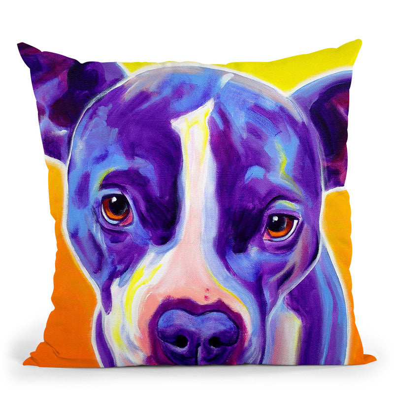 Pit Bull Sadie Throw Pillow By Dawgart - All About Vibe