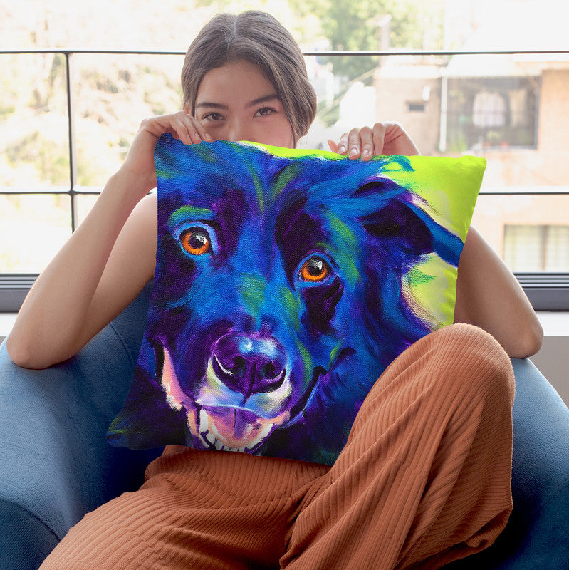 Border Collie - Viktor Throw Pillow By Dawgart - All About Vibe