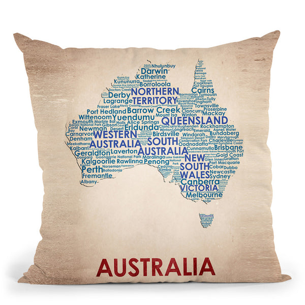 Australia Throw Pillow By American Flat - All About Vibe