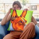 Basenji Burnt Orange Throw Pillow By Dawgart - All About Vibe