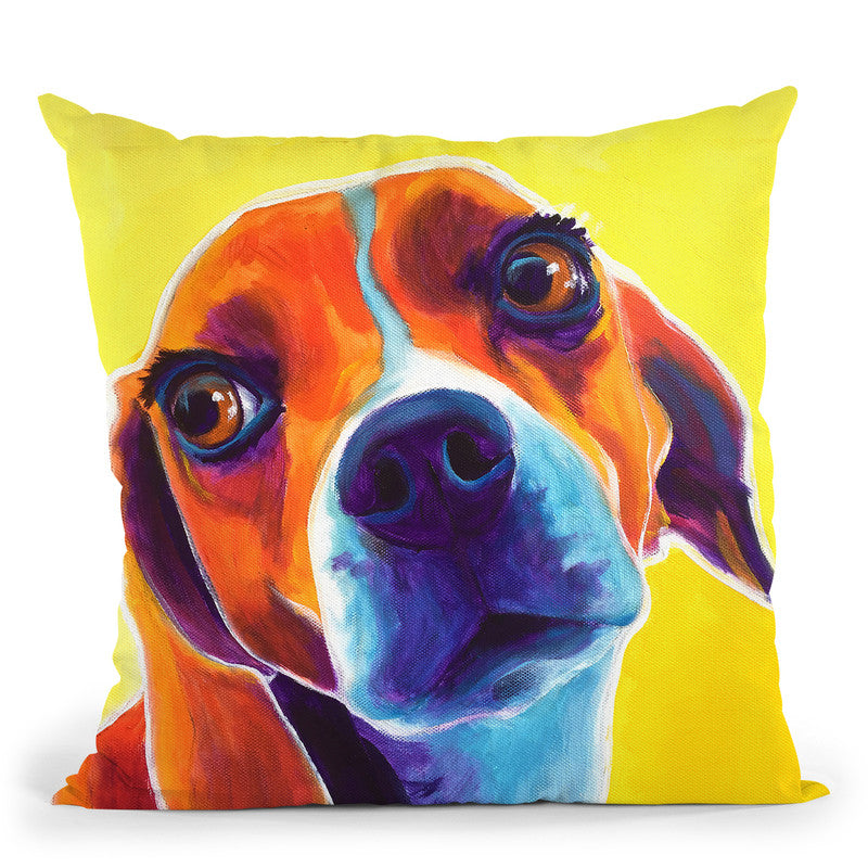 Beagle - Marcie Throw Pillow By Dawgart - All About Vibe