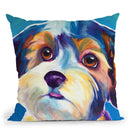 Yorkipoo - Zoe Throw Pillow By Dawgart - All About Vibe