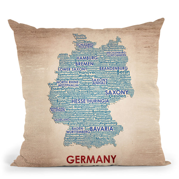 Germany Throw Pillow By American Flat - All About Vibe
