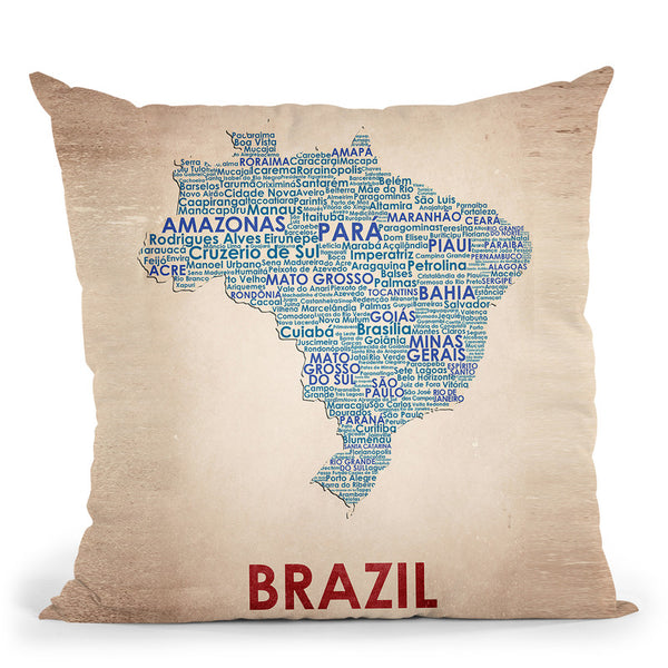 Brazil Throw Pillow By American Flat - All About Vibe