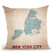 New York City Throw Pillow By American Flat - All About Vibe