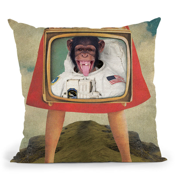 Monkey See Monkey Do Throw Pillow By Elo Marc - All About Vibe