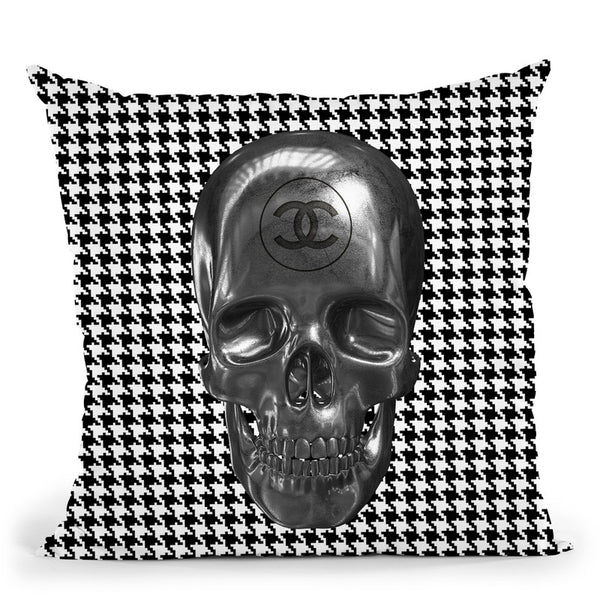 Skull Chanel Throw Pillow By Alexandre Venancio – All About Vibe