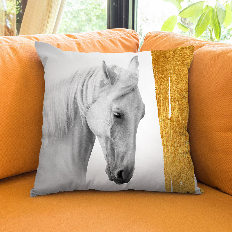 Whitehorse I Throw Pillow By Alexandre Venancio