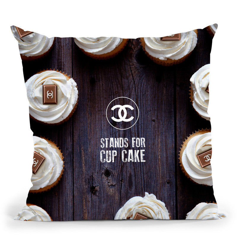 Fashion C Is For Cupcake Throw Pillow By Alexandre Venancio