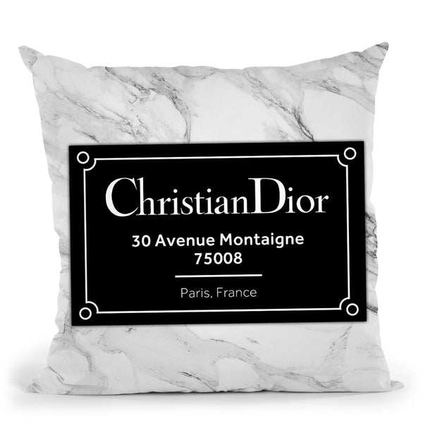 Fashion Street Sign Dior Throw Pillow By Alexandre Venancio