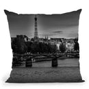 Parisinblackandwhite Compositiona Pont Des Arts Throw Pillow By Alexandre Venancio