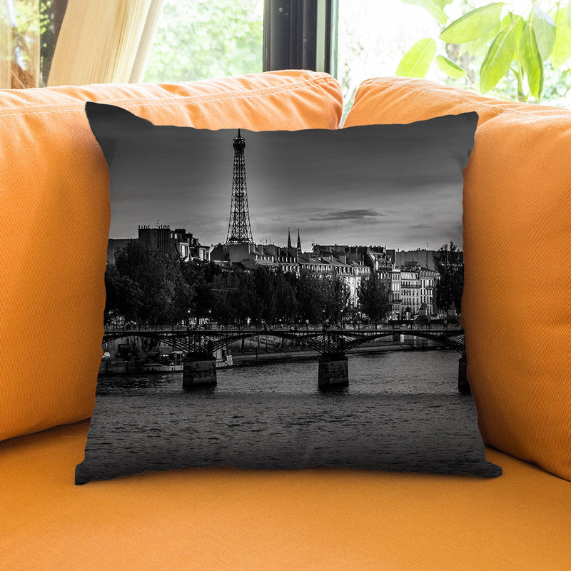 Parisinblackandwhite Compositiona Pont Des Arts Throw Pillow By Alexandre Venancio