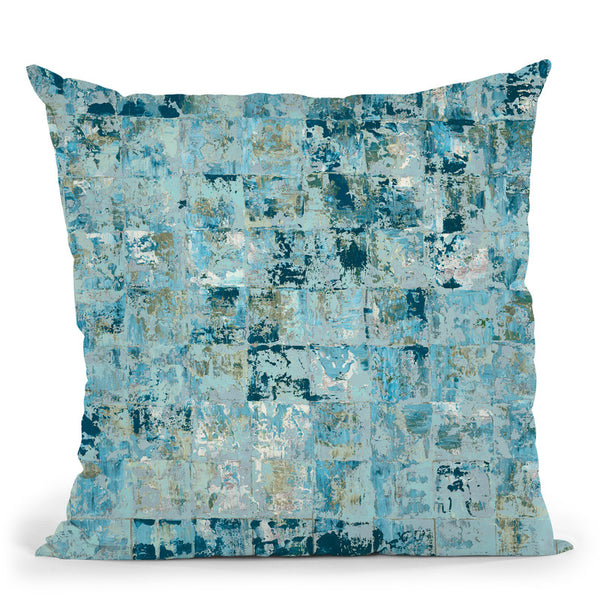 Global Blue Throw Pillow By Blakely Bering