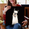 Llama in Black Throw Pillow by Big Nose Work