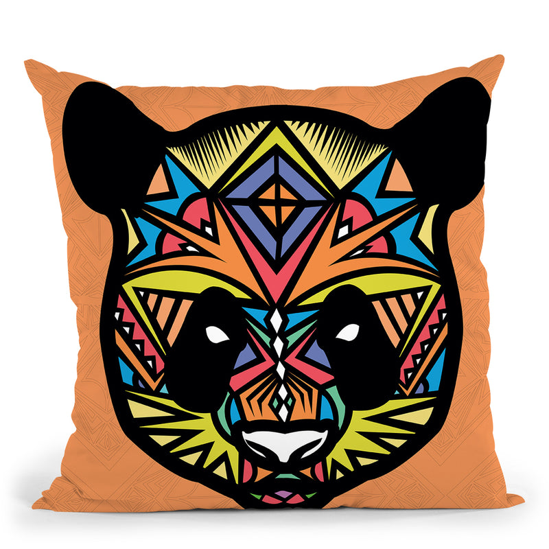 Panda-Sauvage Throw Pillow By Baro Sarre