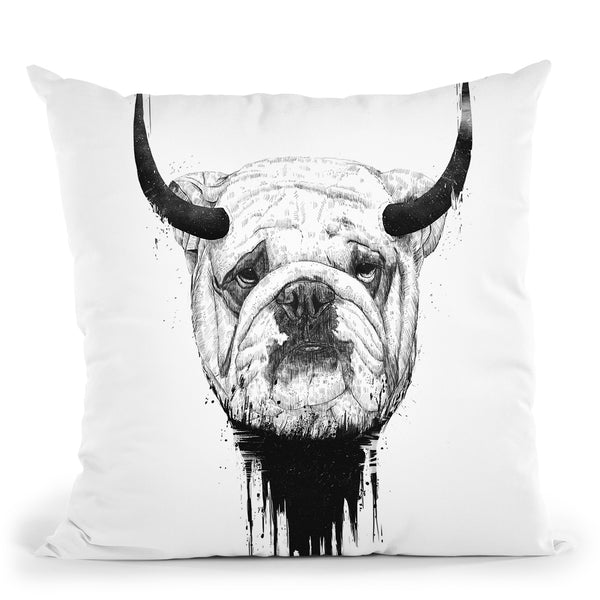 Bull Dog Throw Pillow By Balazs Solti