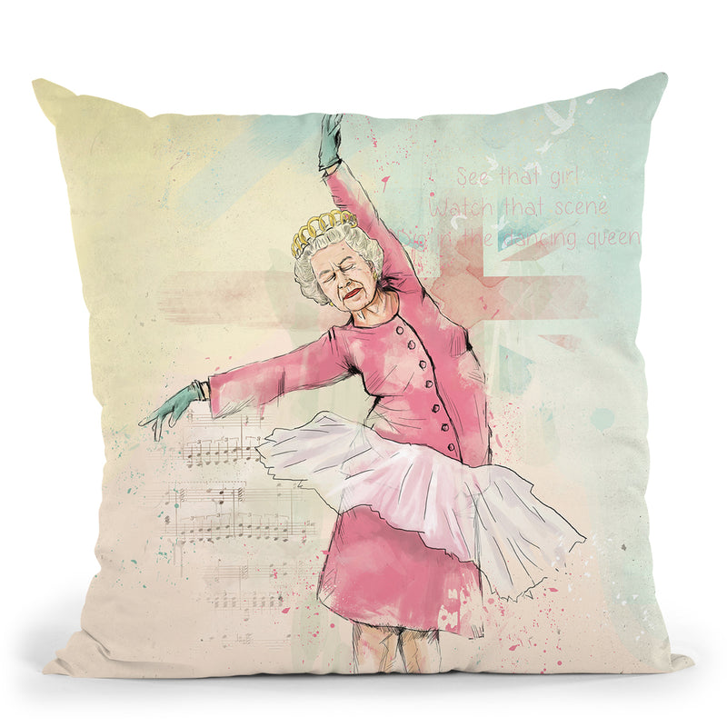 Dancing Queen Throw Pillow By Balazs Solti