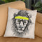 Hipster Lion Throw Pillow By Balazs Solti