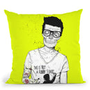 Hipsters Not Dead Color Throw Pillow By Balazs Solti