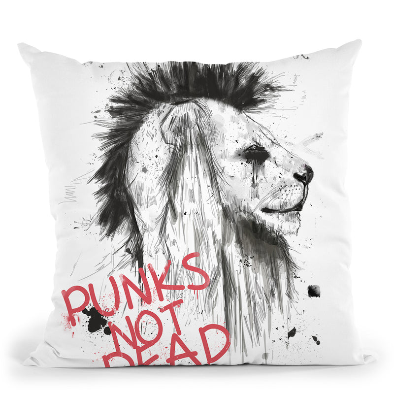 Punks Not Dead 2013 Throw Pillow By Balazs Solti
