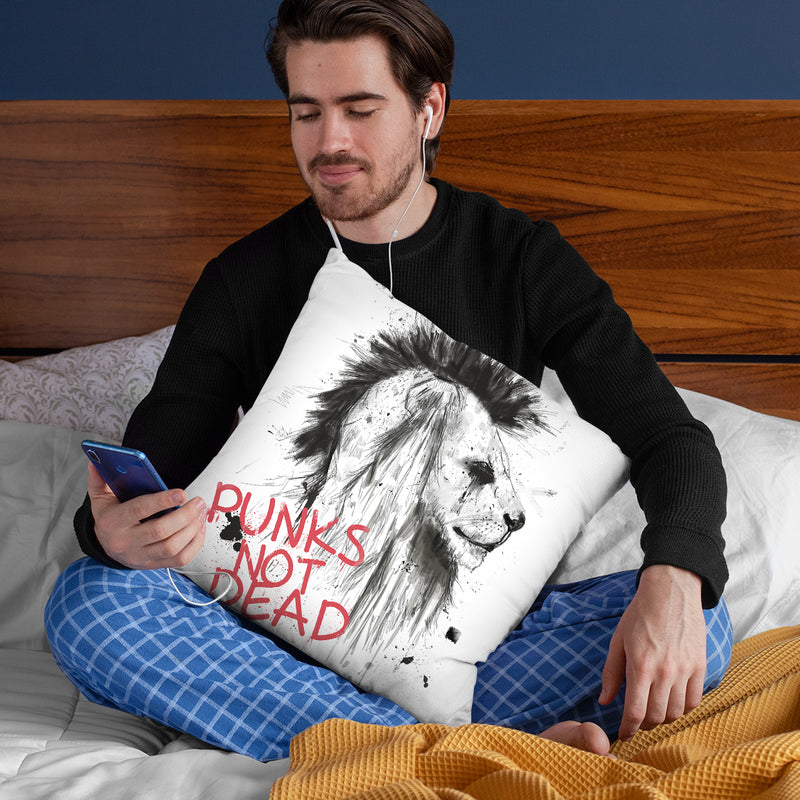 Punks Not Dead 2013 Throw Pillow By Balazs Solti