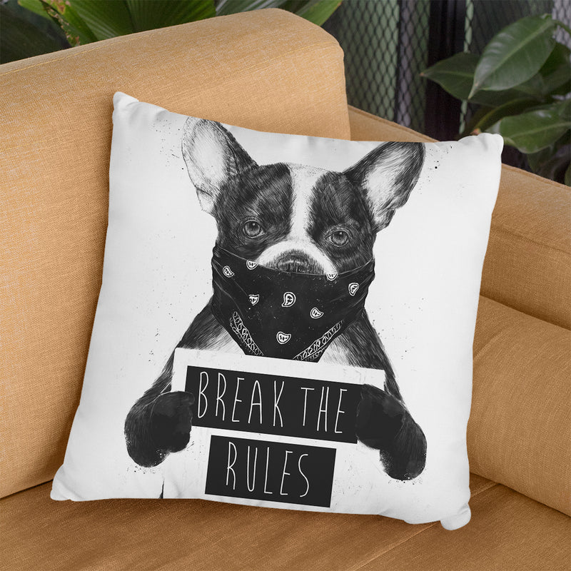 Rebel Dog Throw Pillow By Balazs Solti