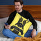 Rebel Dog Yellow Throw Pillow By Balazs Solti
