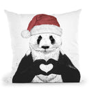 Santa Panda Throw Pillow By Balazs Solti