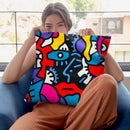 Abstract Love Throw Pillow By Billy The Artist