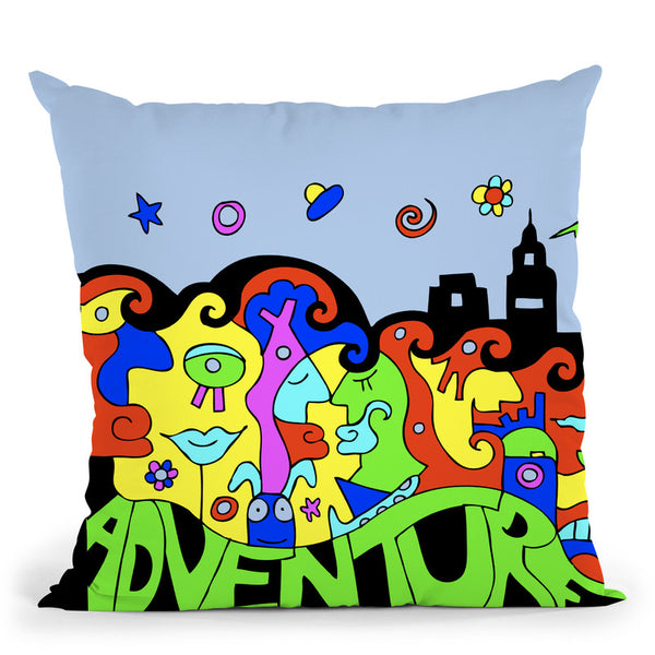 Adventure Throw Pillow By Billy The Artist