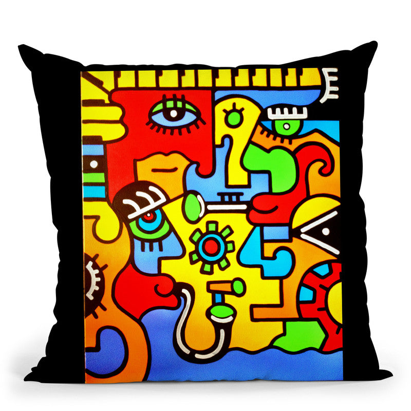 Jazz Throw Pillow By Billy The Artist