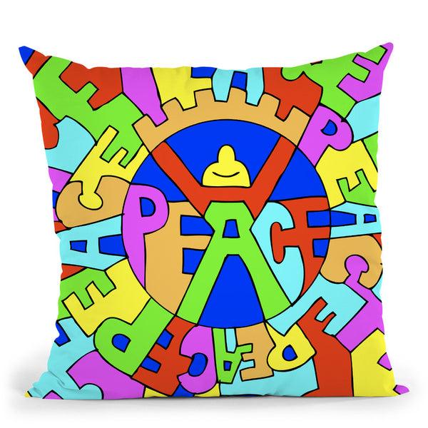 Peace Throw Pillow By Billy The Artist