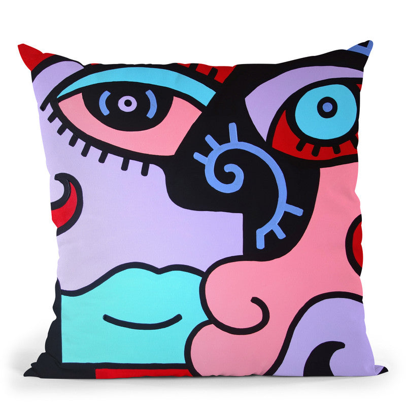 The Couple Throw Pillow By Billy The Artist
