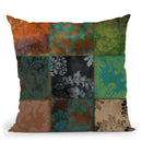 Velvet Patch Iii Throw Pillow By Color Bakery