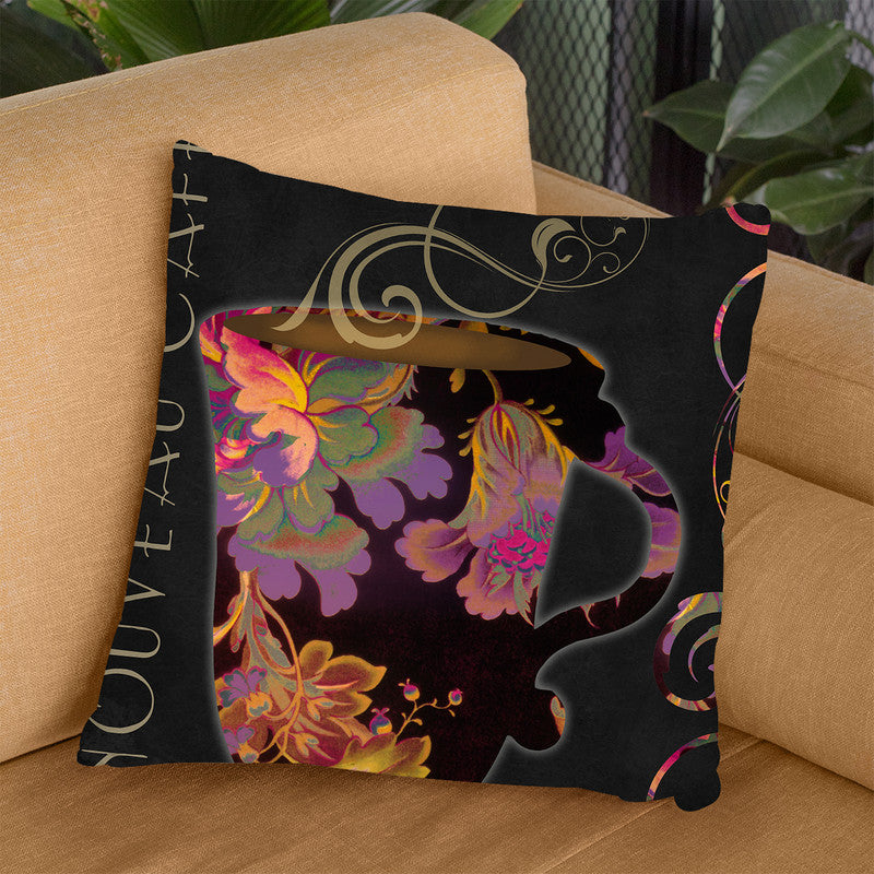 Nouveau Cafe I Throw Pillow By Color Bakery