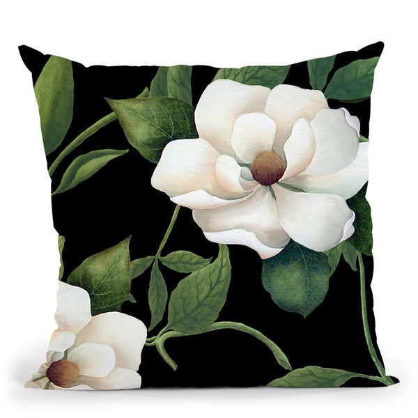 Sweet Magnolias I Throw Pillow By Color Bakery