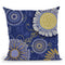 Daisy Darlings - Blue Throw Pillow By Color Bakery