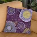 Daisy Darlings - Purple Throw Pillow By Color Bakery