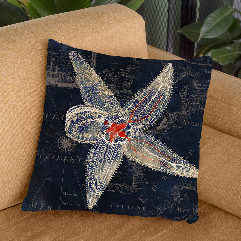 Maritime Blues Iv Throw Pillow By Color Bakery