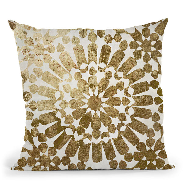 Moroccan Gold I Throw Pillow By Color Bakery