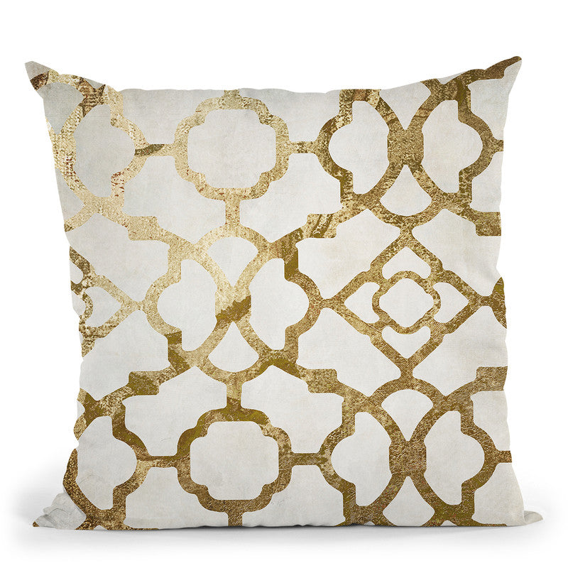 Moroccan Gold Ii Throw Pillow By Color Bakery